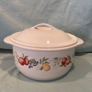 Corelle Coordinates Chutney 1.5 Casserole Dish Lid Stoneware Cookware
